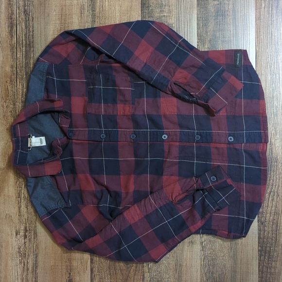 Decathlon Forclaz Travel Shirt Long Sleeve Button Down Size Small Covert Pockets - Picture 1 of 9